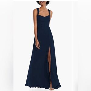 After Six Midnight Navy Sweetheart Neck Evening Gown size 2